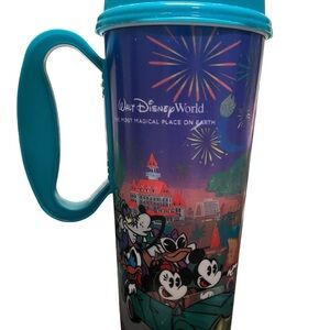 Walt Disney World Blue Fireworks Travel Tumbler retired 2024 edition